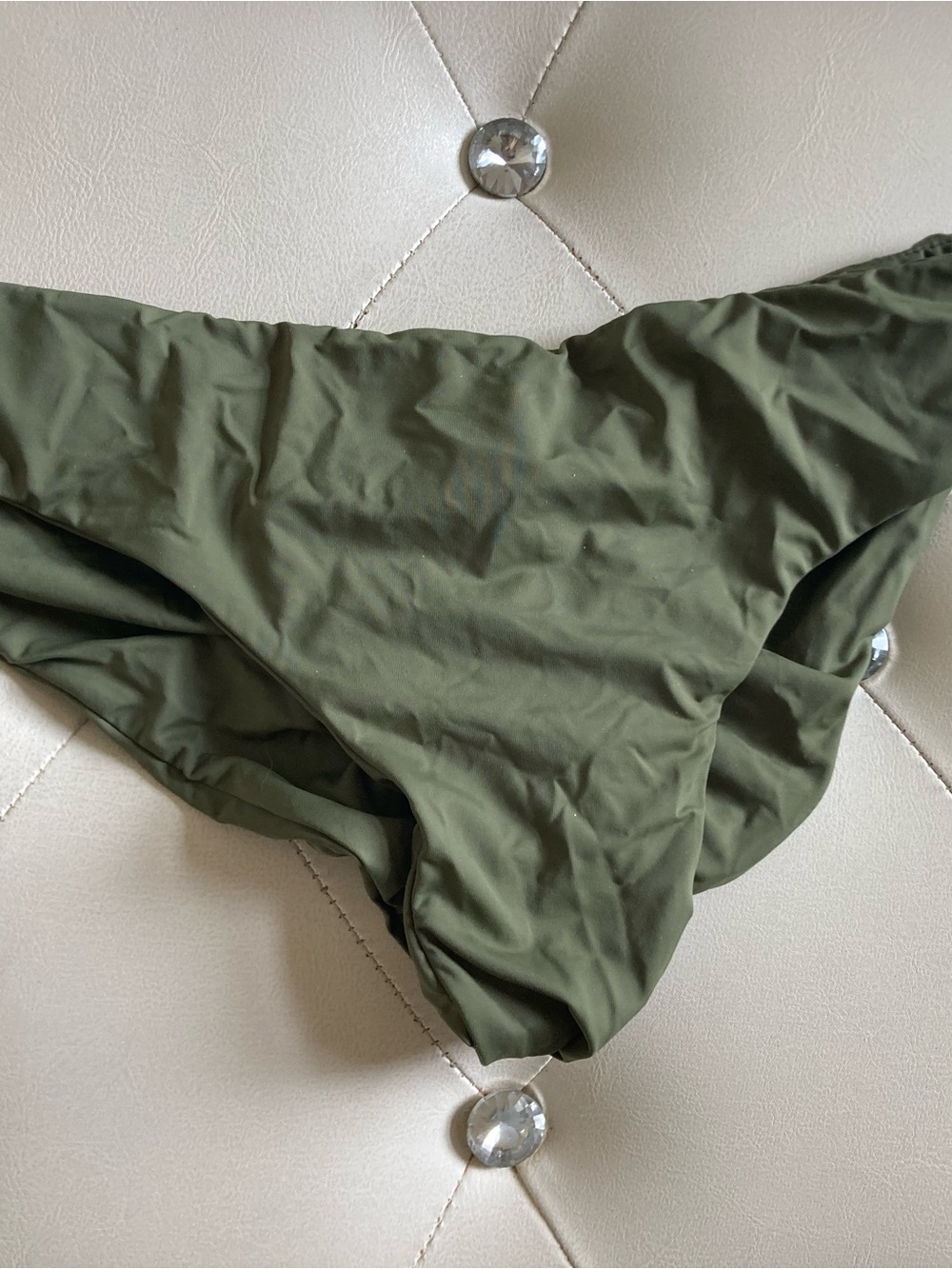 Olive Green Women's Bikini Bottom - Classic Swimwear